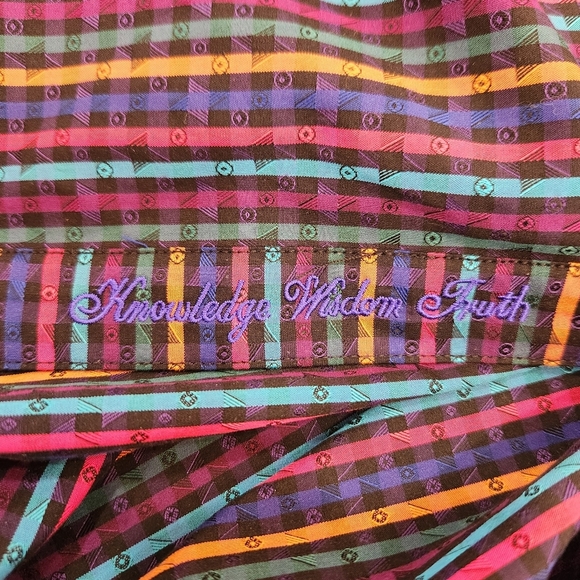 Robert Graham Shirt Men’s Medium Calvert Long Sleeve Multicolor Stripe Cotton - Picture 5 of 14